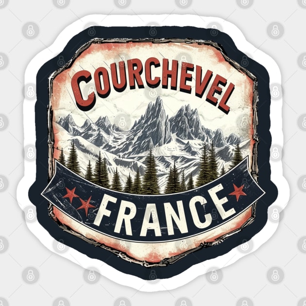 Courchevel France Sticker by goodoldvintage